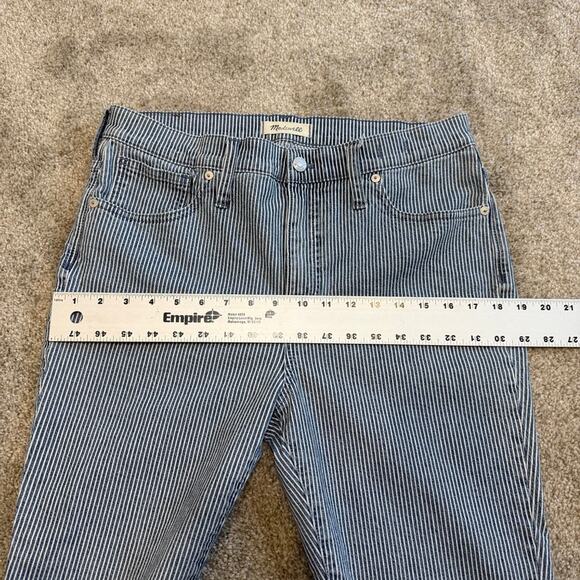 Madewell 31 9" mid rise skinny piper stripe stretch jean pant P2 2323 - Picture 6 of 15